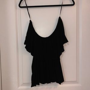 Black off the shoulder top